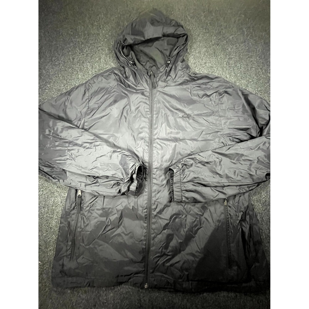 C9 by Champion Windbreaker Jacket Mens 2XL Black Nylon Full Zip Outdoor Hooded